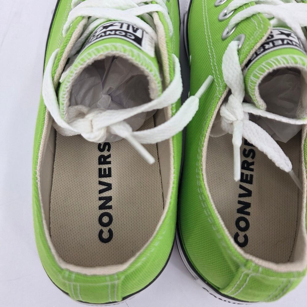 Converse Chuck Taylor Low Top Bright Pear Lime Green Sneaker Men's 7 Women's 9 - Picture 7 of 11